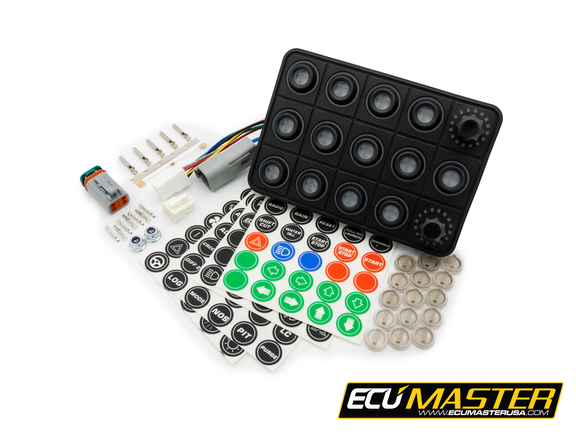 15-Position CAN Keyboard w/ Rotary Switches – ECUMaster USA